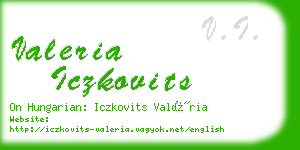 valeria iczkovits business card